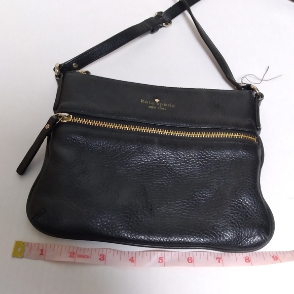 Kate Spade Black Cow Leather Crossbody Purse with Gold Tone Hardware - Picture 3 of 15